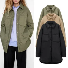 Beauty Keeper Christmas Promotion Women‘s Winter Jacket Oversize Solid Overcoats Warm Cotton Women Long Outfits Coat Women