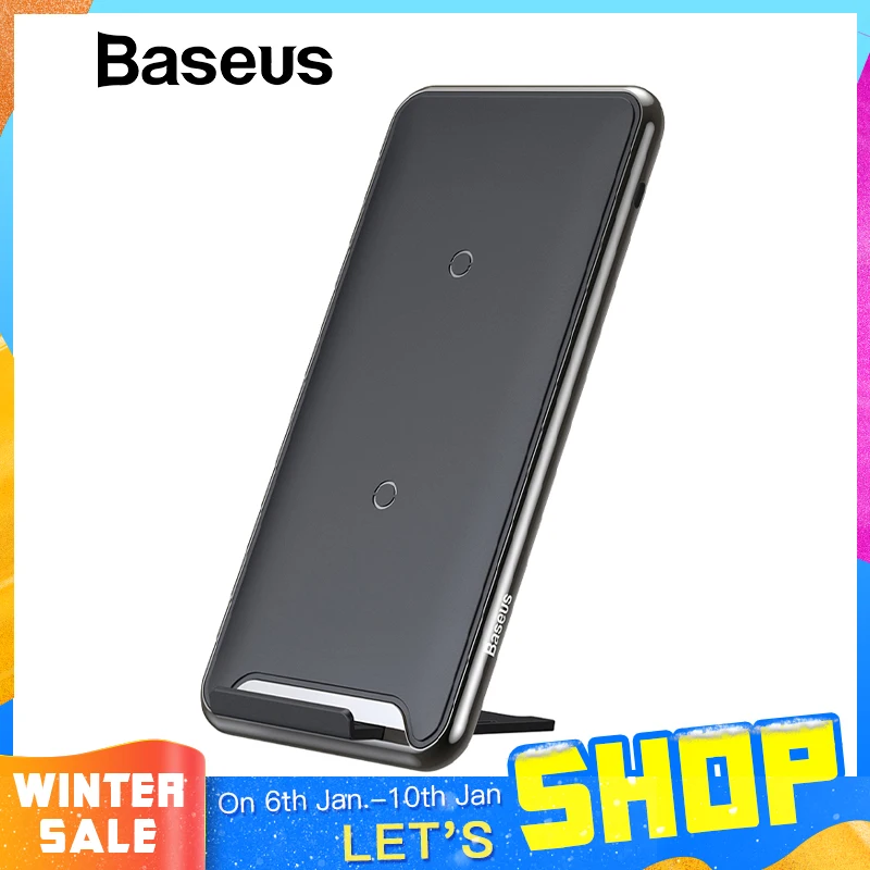 Baseus 10 واط 3 لفائف اللاسلكية شاحن آيفون X Xs ماكس Xr سامسونج S9