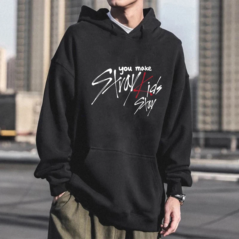 Женская толстовка в Корейском стиле с принтом You Make Straykids Stay Letter | одежда