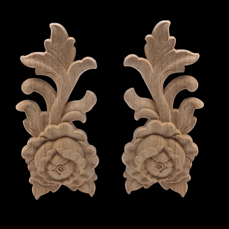 

2 шт древесины аппликацией накладка деревянная Декаль дерево ремесло Неокрашенный декоративные Европейское длинное платье с большими цвет...