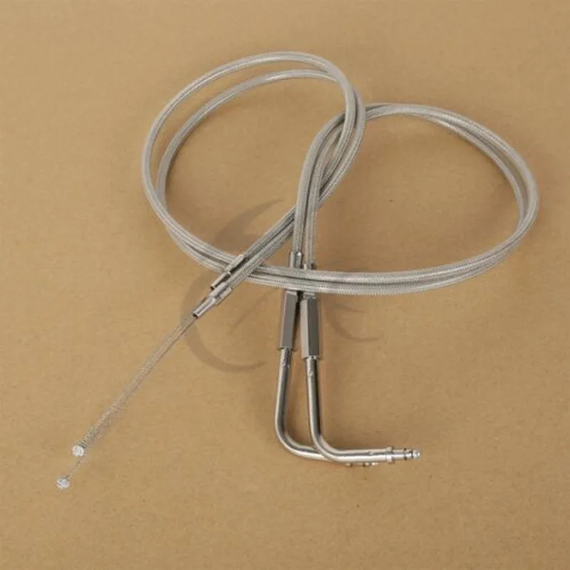 Motorcycle 39" 100CM Stainless Steel Throttle Cable For Harley FLTR FLHT FLHRC FLHRI FLHRCI