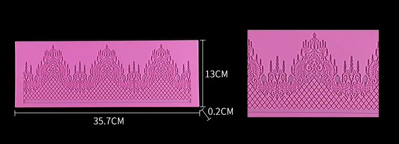 Кружевные украшения для свадебного торта, силиконовая красивая кружевная форма для помадки, мусс для сахарной глазури, коврик для кондитерских изделий, инструмент для выпечки