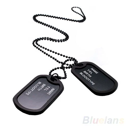 Customizable Dog Tag Necklace - Black in LDS Dog Tags on LDSBookstore.com
