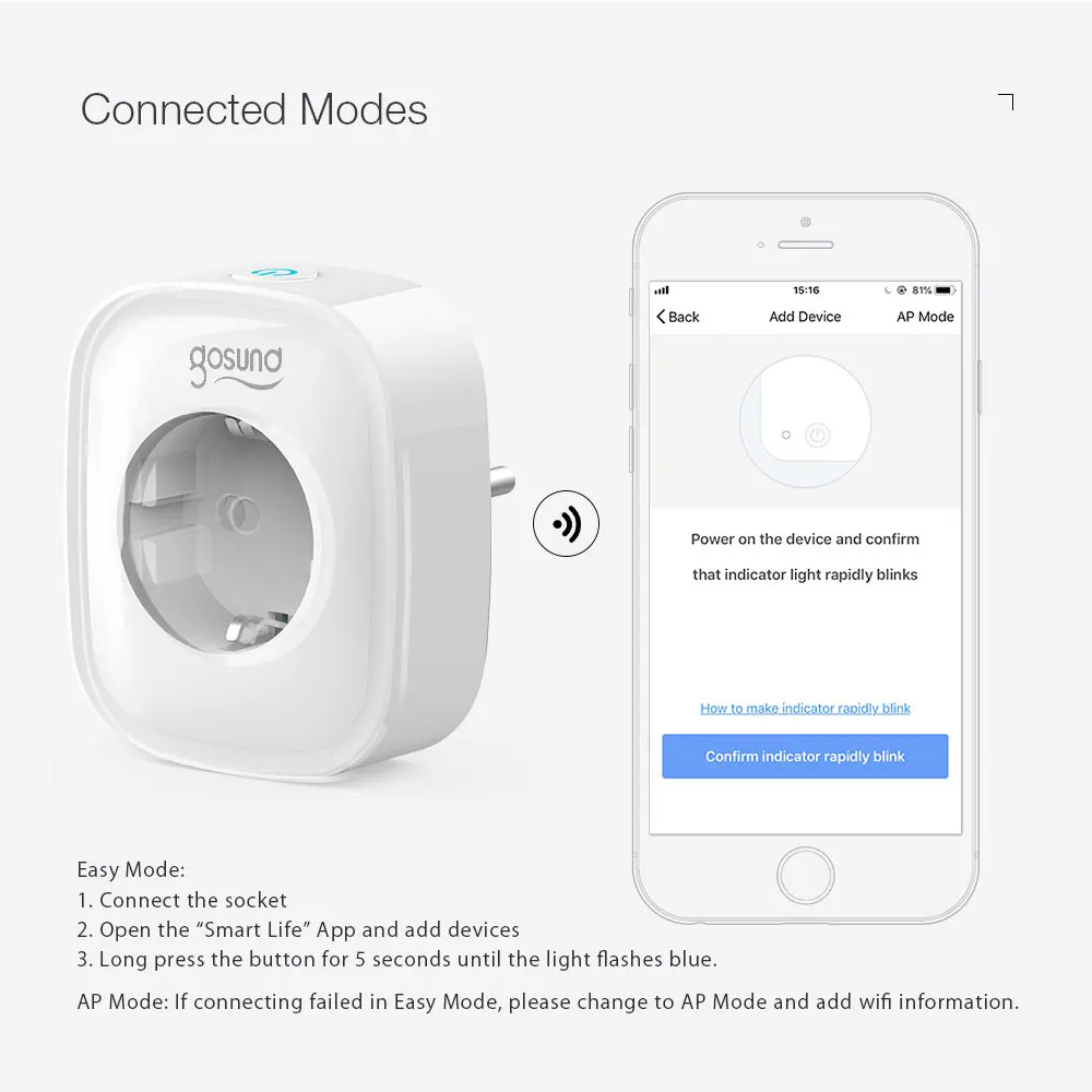 Испания рынок горячая Распродажа Gosund ЕС розетка Smart-Plug Wifi розетка enchufe inteligente
