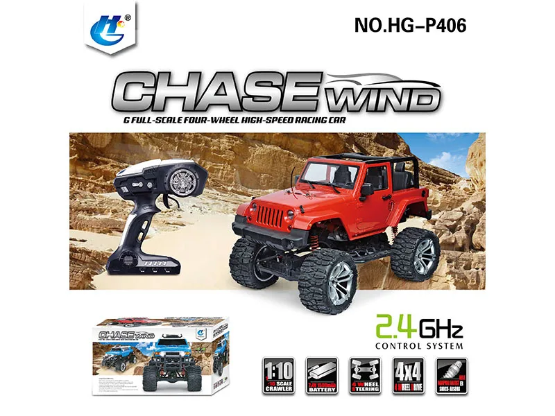 Игрушки для мальчик1:10 Off-road High-speed 2.4G Four-wheel Drive Simulation Climbing Car Remote Control Electric Model Vehicle