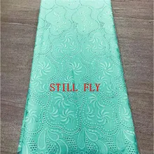 Высококачественная нигерийская кружевная ткань, швейцарская вуаль, кружево, швейцарская ткань из Дубая сухая кружевная ткань, 5 ярдов/лот