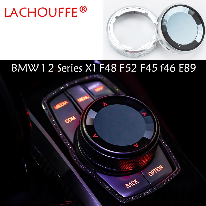 

Car Styling Multimedia Buttons switch frame Cover Stickers panel for BMW 1 2 Series X1 F48 F52 F45 f46 E89 Z4 Auto Accessories
