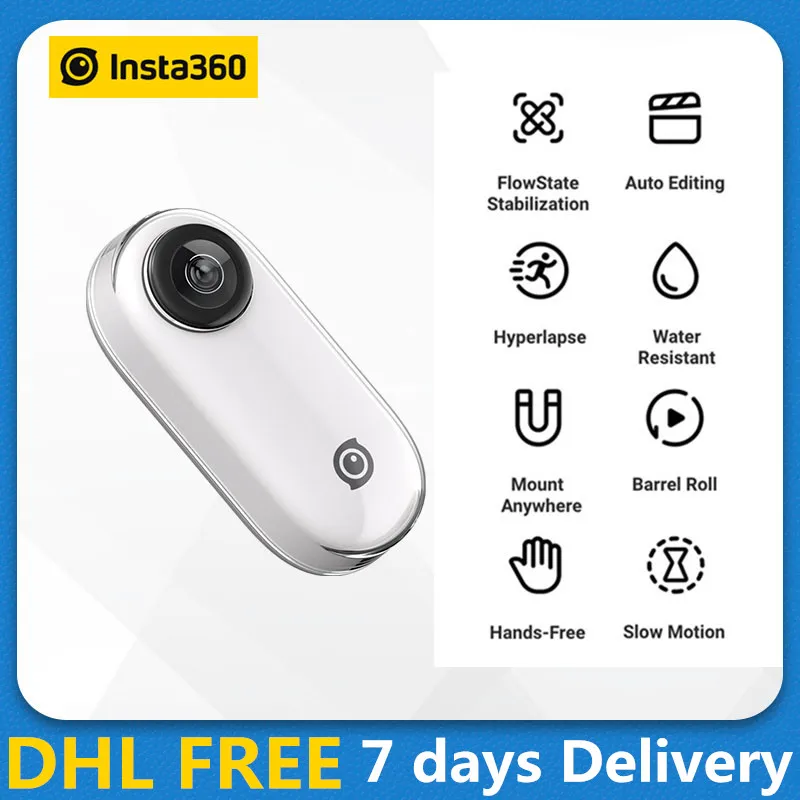 

Insta360 Go 1080P New Action Camera AI Auto Editing Hands-free Super Mini Sports Camera Pk Gopro Hero Insta 360 one X EVO