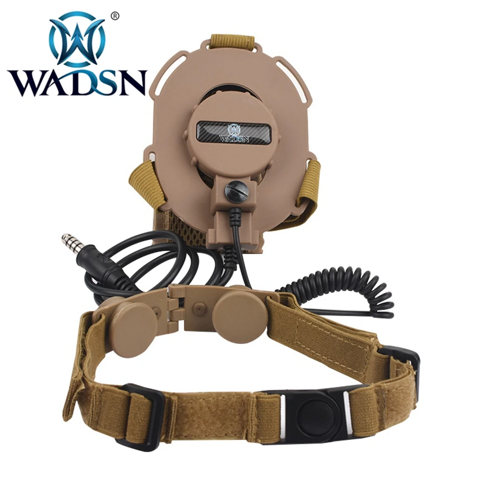 WADSN Softair wBowman III tactical headset with throat mic EVO III Dual Side Headset Detective High Tone Headphone Z070 Earphone - Цвет: DE