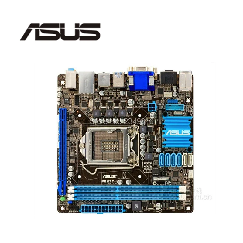 Mini itx HTPC 17*17 разъем LGA 1155 для ASUS P8H77 I настольная материнская плата H77 i3 i5 i7 DDR3 16 ГБ б/у
