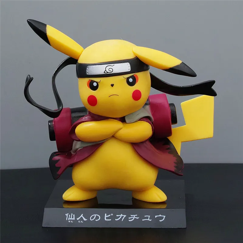 Pokemon Anime Figures Naruto Pikachu Cosplay Uzumaki Naruto Brinquedos Model Statue Cartoon Figma Figurine Toys Dolls Juguetes