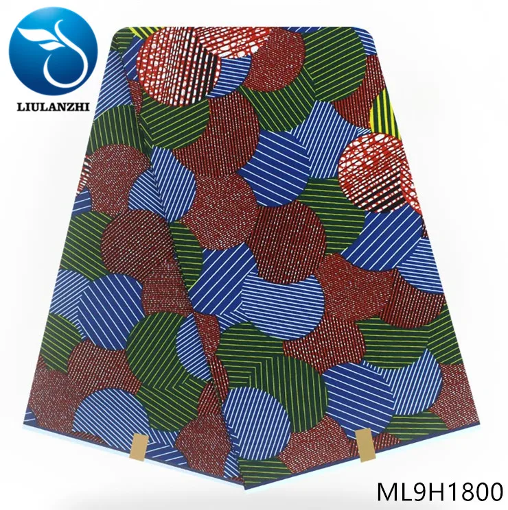 Воск liulanzhi африканская ткань Специальное предложение нигерийская настоящая восковая ткань хлопок батик ткань для женщин платье ML9H1790-ML9H1819 - Цвет: ML9H1800