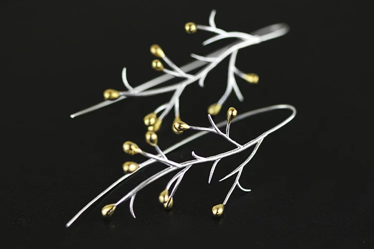 INATURE 925 пробы серебряные модные массивные ветви дерева висячие серьги для женщин ювелирные изделия