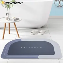 Super absorvente tapete de banho de secagem rápida tapete de banheiro antiderrapante entrada capacho banheira piso lateral tapetes de toalete decoração de casa