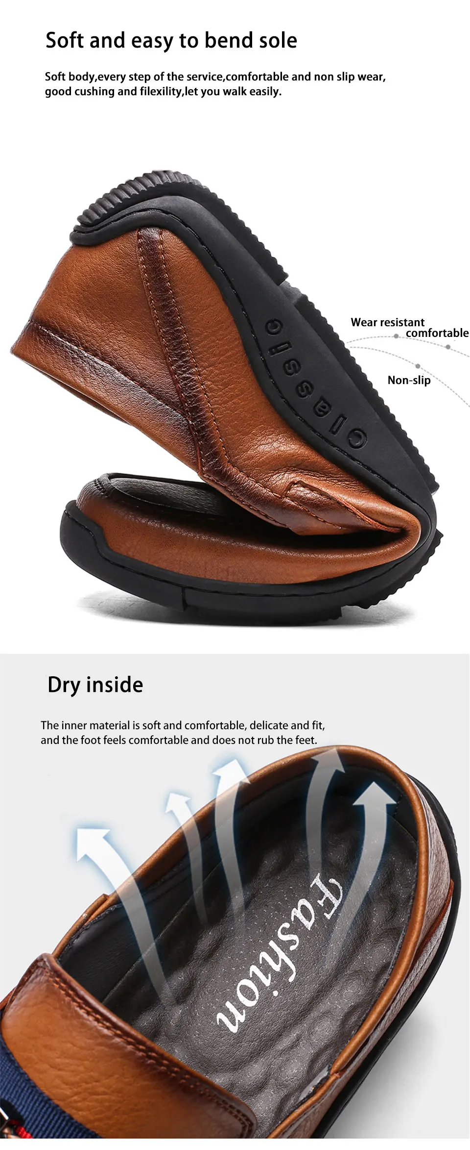 Г., мужская повседневная обувь модные высококачественные кожаные лоферы Мужская Удобная прогулочная облегченная обувь на плоской подошве, большие размеры 39-46