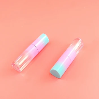 

4ml Empty triangle pink blue gradient Plastic Lip Gloss Tube 50pcs