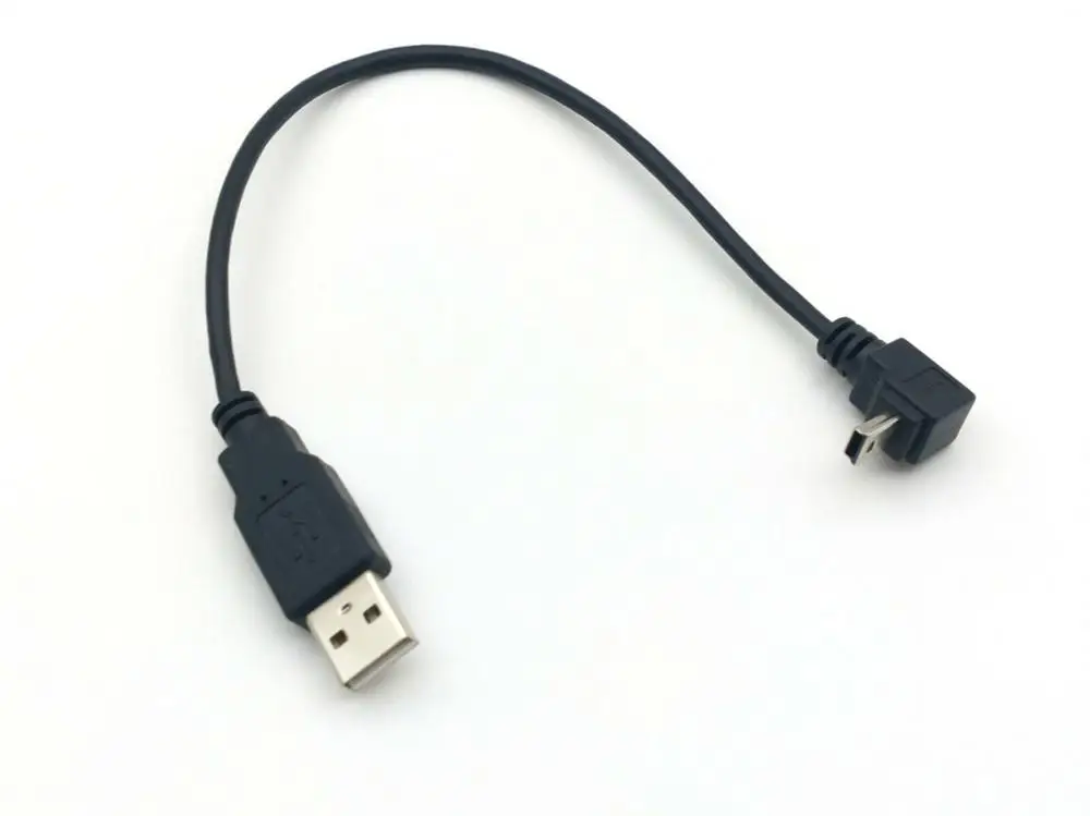 USB A 2,0 мужчин вверх под углом 90 градусов Mini usb B 5-контактный кабель 25 см, Новинка