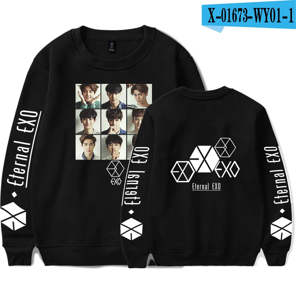 EXO PLANET#5 свитшоты женские новые толстовки с принтом пуловер с капюшоном плюс размер EXO PLANET#5 толстовки с капюшоном - Цвет: C