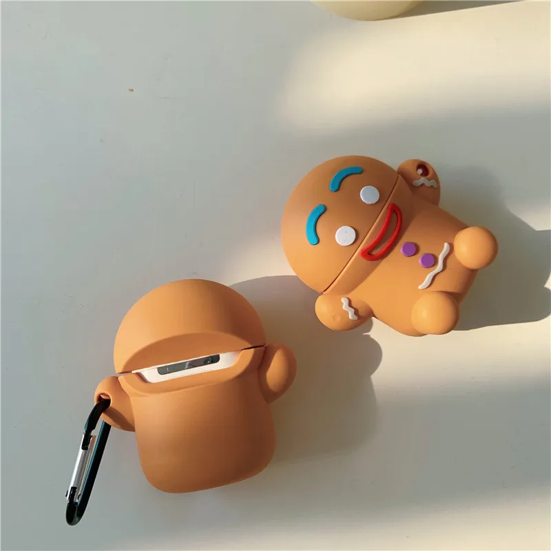 3D Милый Рождественский Колобок Caribou силиконовый чехол для наушников s для Apple Airpods 1 2 Funda чехол для наушников
