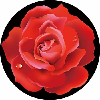 

Romantic 3D Red Rose Round Carpet Diameter 60/80/100/120/160cm Living Room Circle Carpet Chair Rugs Bath Mat Home Hotel Decorate