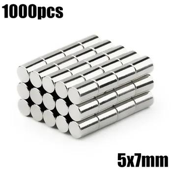 

5x7 mm Neodymium Magnet 1000pcs Mini Small Magnet Strong Powerful Permanent NdFeB Super Strong Powerful Magnetic