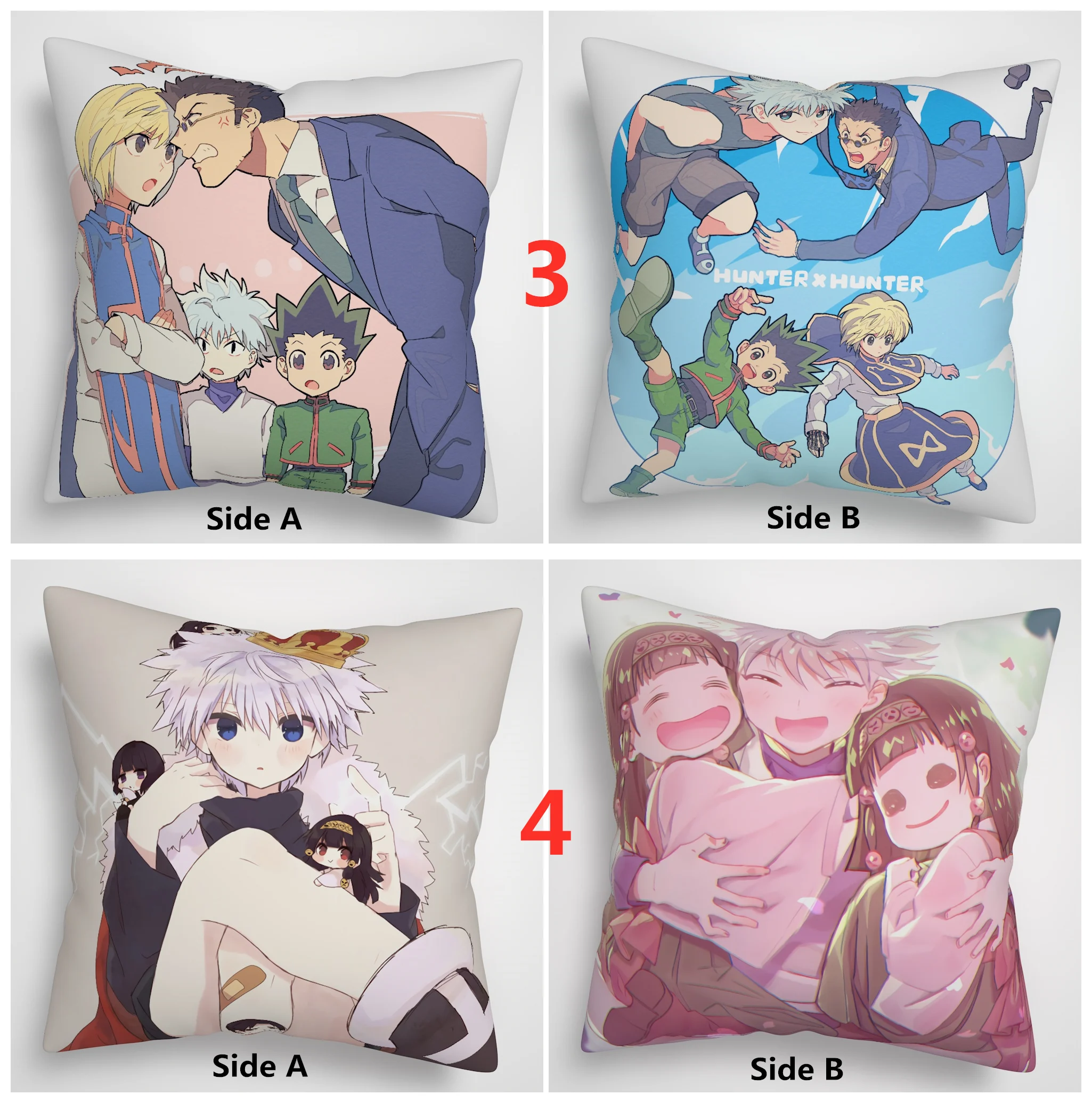 HUNTER x HUNTER Killua Zoldyck Alluka Gon Freecss аниме Двусторонняя Подушка Чехол для подушки