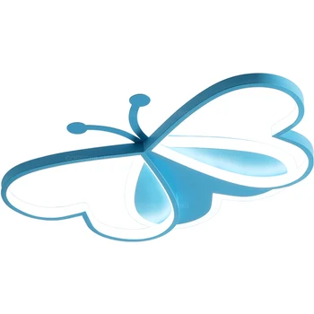 

Modern Blue butterfly ceiling lights pink LED ceiling lamp for girls room unique beautiful ceiling lighting for kids baby's room