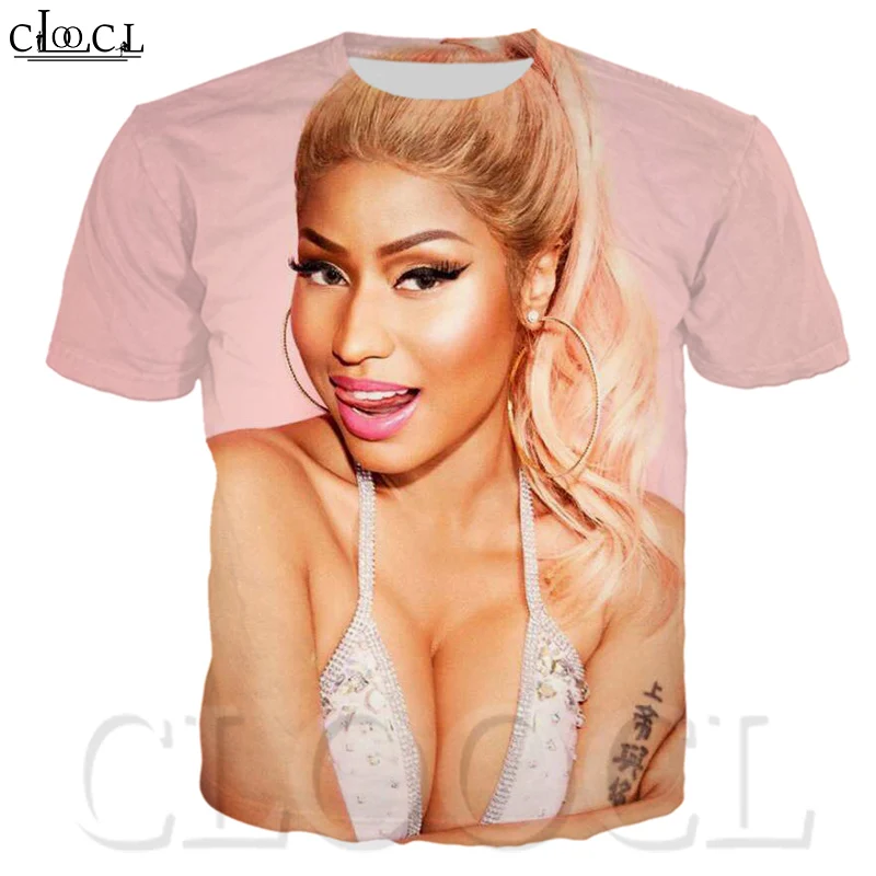 Модная Сексуальная футболка с 3D принтом Nicki Minaj рэппер звезда певец хип хоп