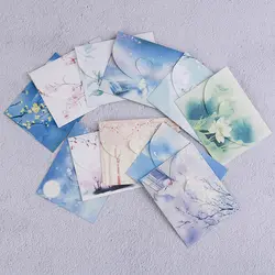 10 комплектов милый китайский Винтажный стиль бумажный конверт для письма креативные канцелярские бумажные открытки набор для