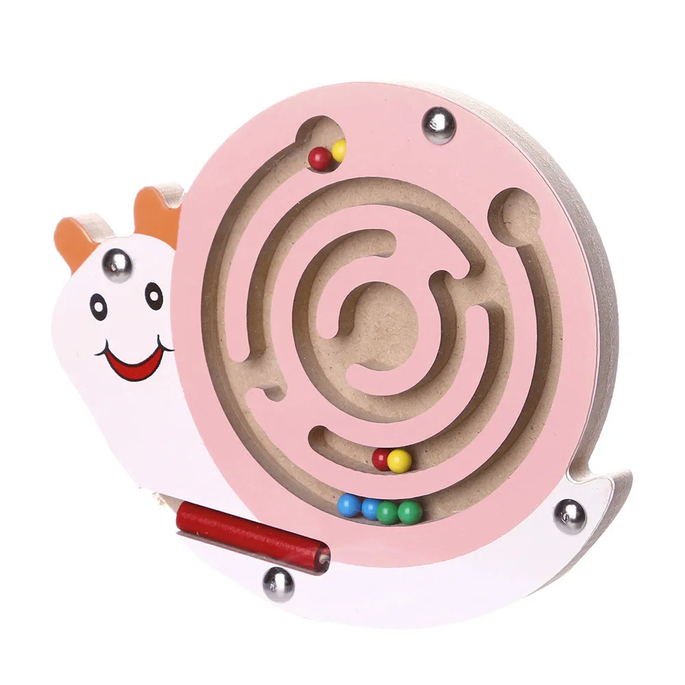 Деревянный магнитный лабиринт, игрушки для детей, игра, деревянный Интеллектуальный Забавный пазл, доска, пазлы для детей, игрушка jouet enfant drewniane zabawki