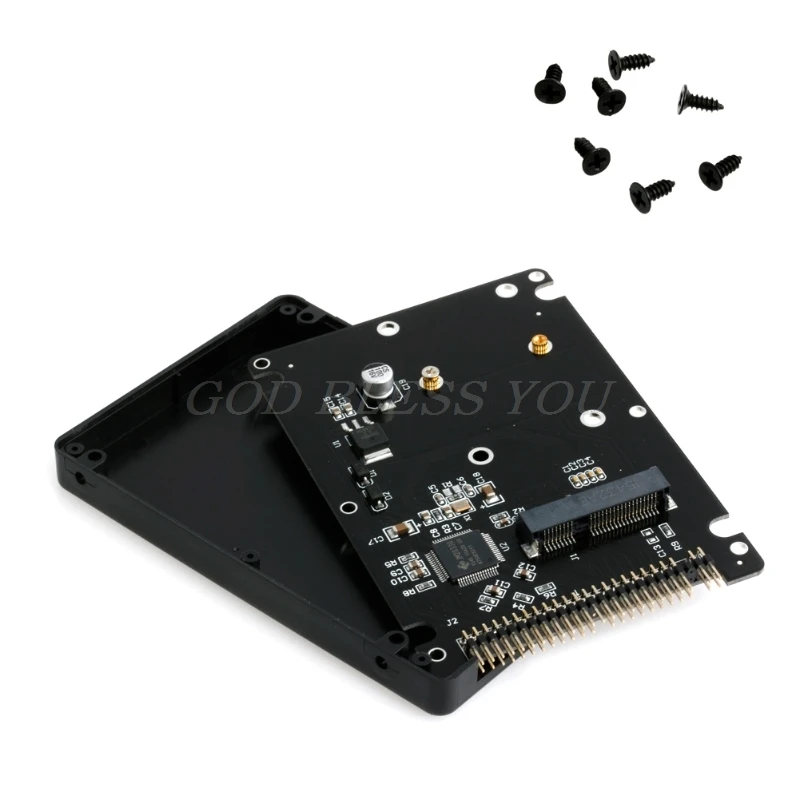 

New mSATA to 2.5" 44PIN IDE HDD SSD mSATA to PATA Converter Adapter Card + Case