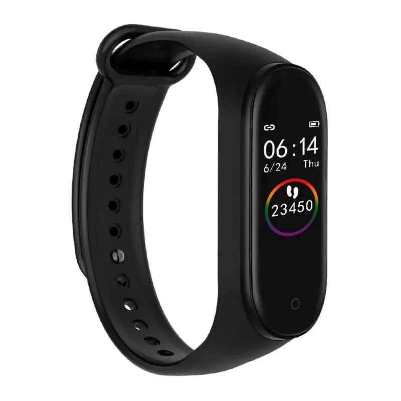 T10/M4 умный Браслет IP68 Водонепроницаемый 0,96 полноэкранный цветной экран 90 мАч Секундомер Монитор сердечного ритма сообщение Push Smartband