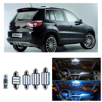 

12pcs Canbus Error Free White Ice Blue Pink LED Light Bulbs Interior Package Kit For VW Tiguan 2009-2015 Map Light Trunk Light