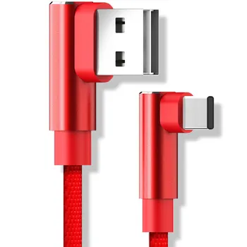 

1m 2m 3m 90 Degree Elbow Data Cable Micro Type-C for Huawei iPhone Mobile Phone USB Charging Cord