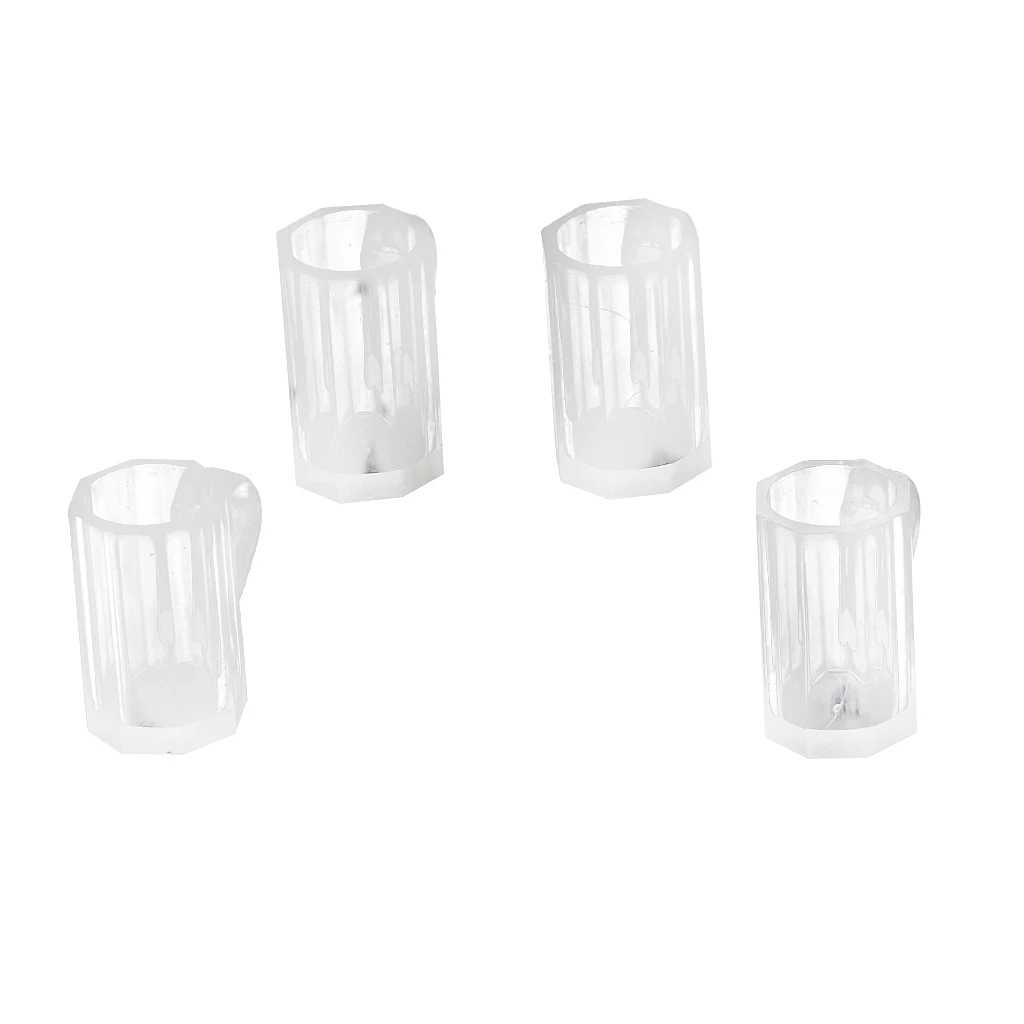 4pcs Dollhouse Miniature Plastic Clear Beer Mugs Cup Kitchen Bar Tableware Accessory 1:12