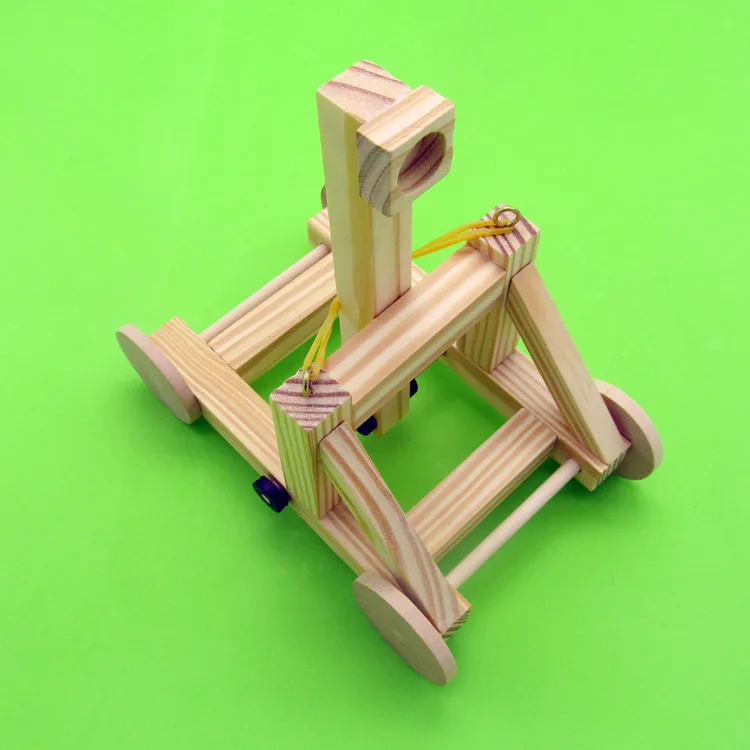 

DIY Science And Technology Small Production Assembly Chariot Primary Handmade Sling Toy Educational Model Material 024