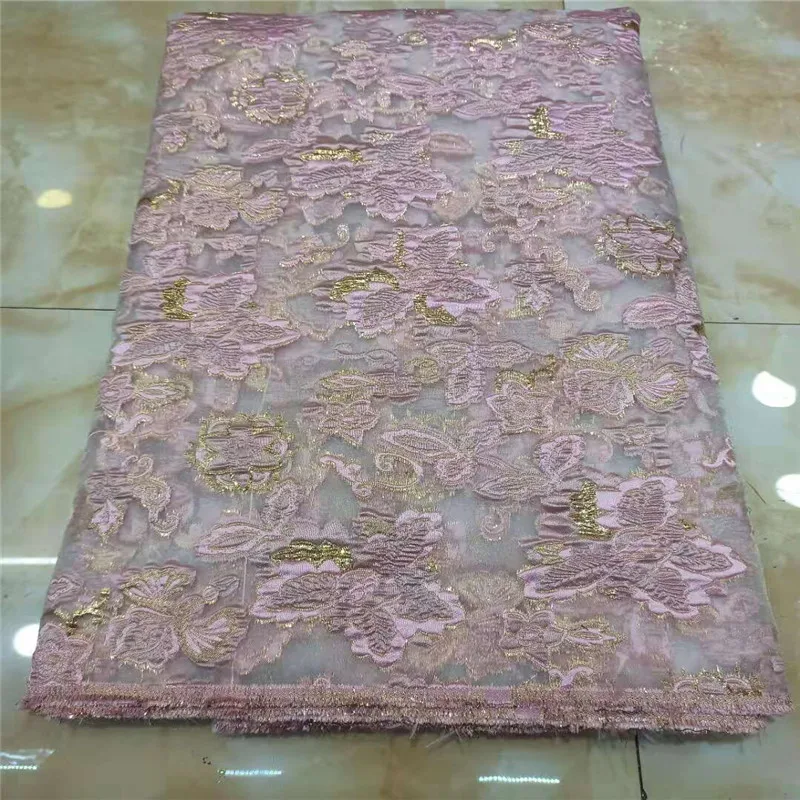 Sequins Net Brocade Lace Fabric 2020 pink High Quality African Mesh Wedding Bride Dress Sewing Sequined Embroidered Material | Дом и сад