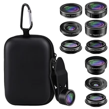 9 в 1 Универсальный телефон объектив камеры комплект с рыбий глаз широкоугольный телеконвертер макро Звезда фильтр CPL линза калейдоскопа аксессуары