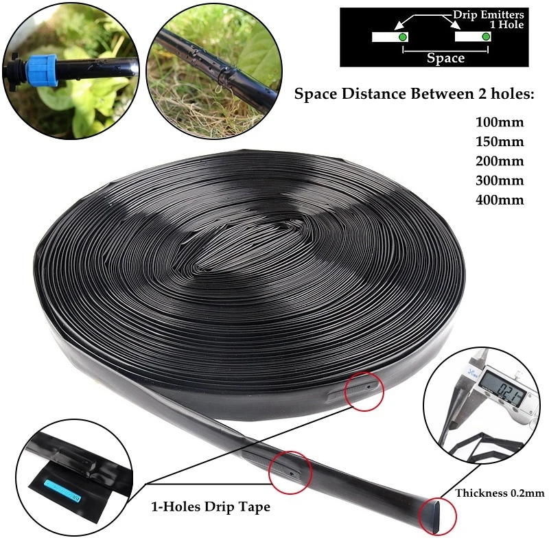 20100m 16mm 1hole Micro Irrigation Drip Tape Garden Plants Soaker