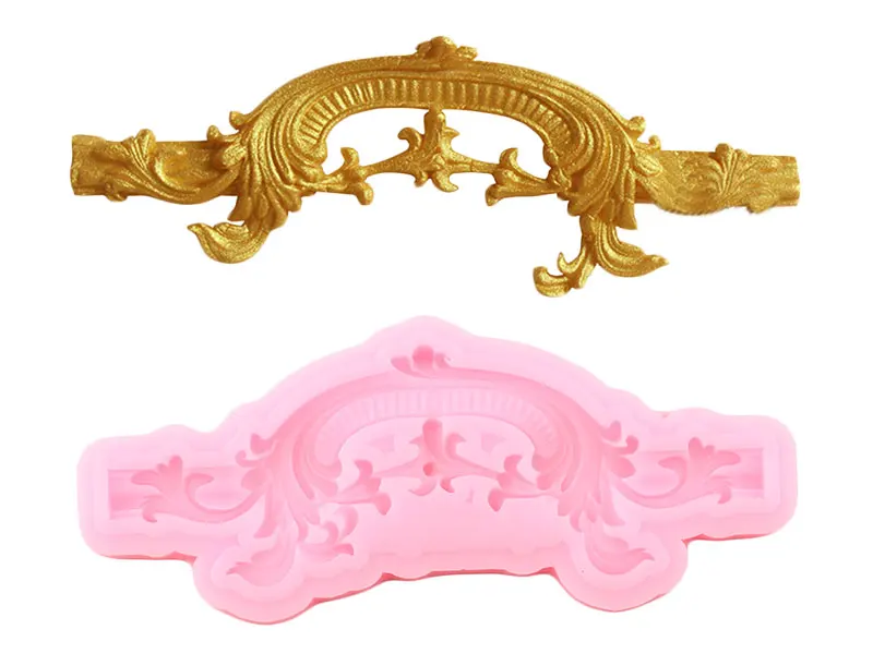 Sugarcraft цветок торт границы силиконовые формы DIY рельефные листья инструменты для украшения тортов из мастики конфеты глины шоколадные формы для мастики