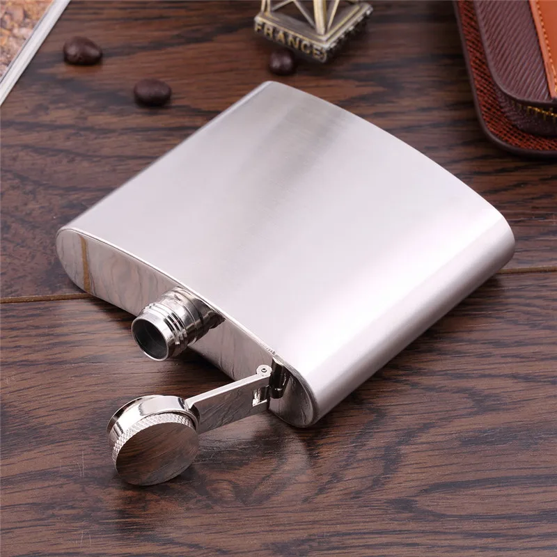 Outdoor Durable Portable Compact Pocket 7oz/198ml Stainless Steel Hip Flask