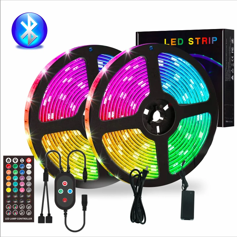 Светодиодная лента с Bluetooth 44 кнопки RGB Рождественский праздничный светильник для