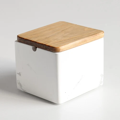 Square White lid Переносная пепельница из смолы с крышкой для подарка домашний офис отель открытый бездымный Пепельница держатель домашний декор - Цвет: Square White lid