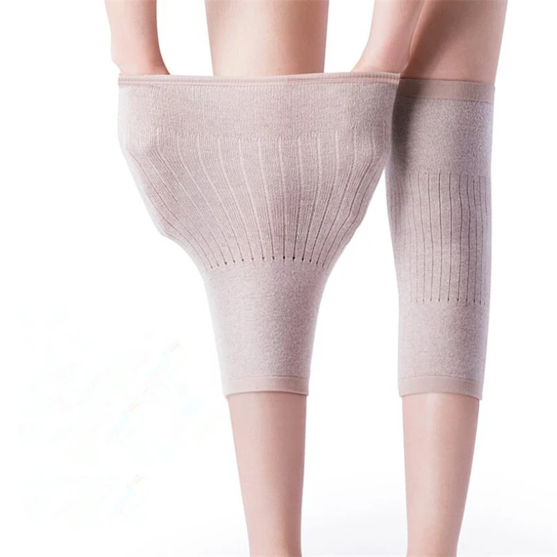 1 Pair Cashmere Warm Kneepad Wool Knee Support Men and Women Cycling Lengthen Prevent Arthritis