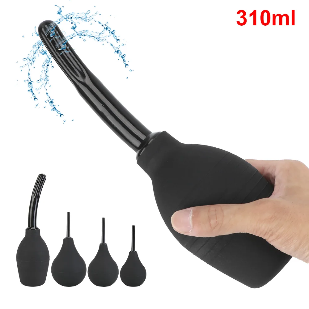Bulb Design Anal Cleaner Enema Douche For Woman/Man Cleaning Container Vagina Cleaner Anal Shower Sex Toys Health Hygiene Tool anal sex toys enema syringe anal enema nozzle anal washer nozzle