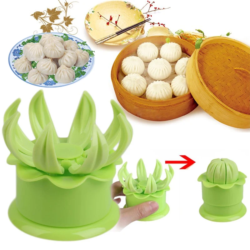 Булочная форма китайский Baozi Maker Dim Sum Shaper кухонный инструмент для выпечки DIY зеленый