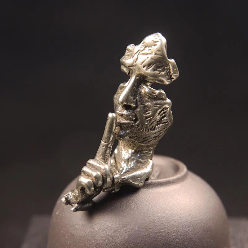brass quiet keychain pendant (13)