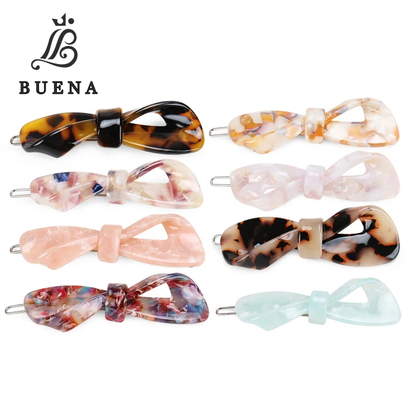 

Korean Style Girls Hairpins Small Acetate Bowknot Hair Pin Smooth Acetate Bow Kid Hair Accessories