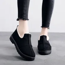 Женские ботинки, большие размеры 35-40, зимние женские ботинки, зимняя обувь, зимние Ботинки на каблуке, женские ботильоны, теплая женская обувь с плюшевой стелькой