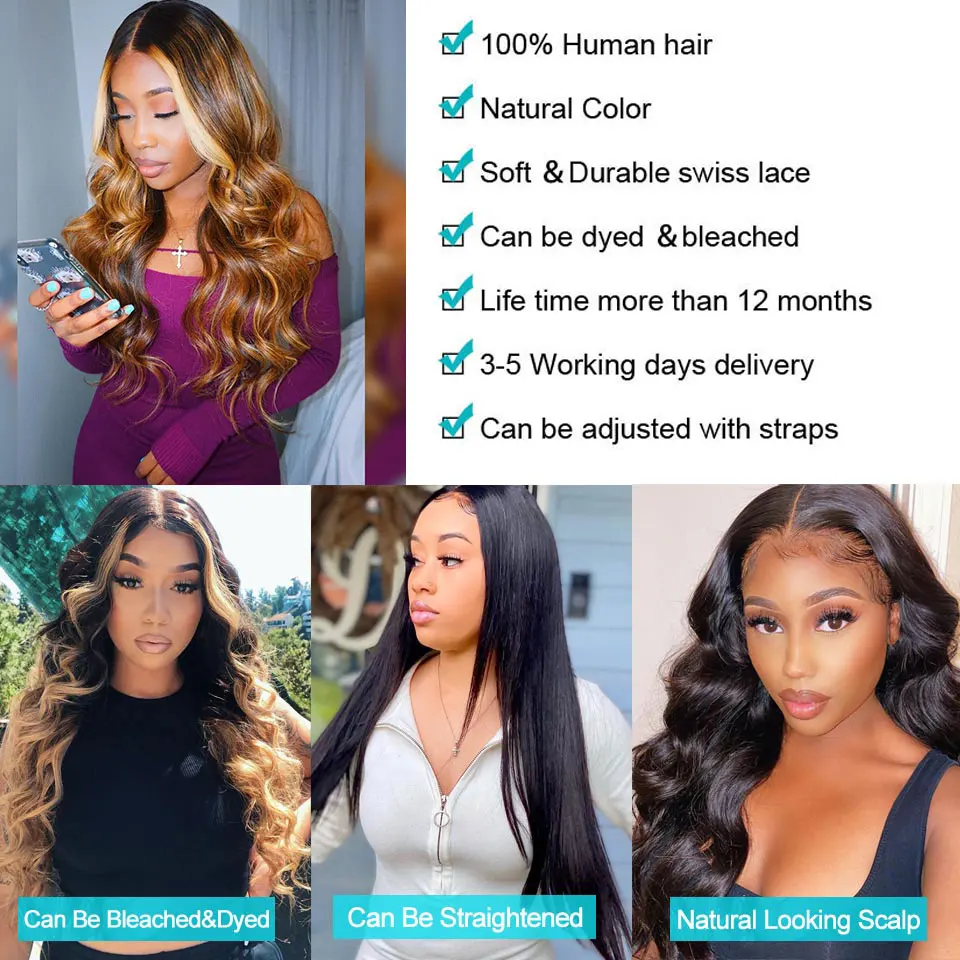 Body Wave Wig Lace Front Human Hair Wigs For Women 30 Inch Transparent Lace Frontal Wig Human Hair Wavy Brazilian Lace Front Wig